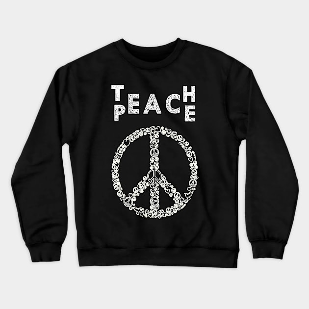 Teach Peace Crewneck Sweatshirt by Hamjam